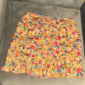 The Impeccable Pig Colorful Floral Mini Skirt